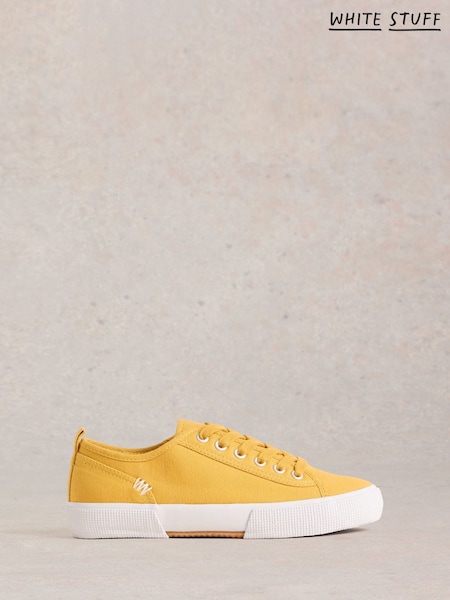 Желтый - White Stuff Pippa Canvas Lace Up Trainers (F48271) | €49