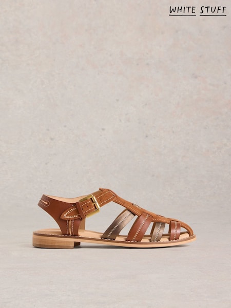 White Stuff Brown Zara Fisherman Sandals (F48278) | ₪373