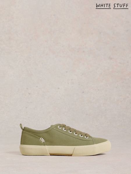 Зеленый - White Stuff Pippa Canvas Lace Up Trainers (F48294) | €49