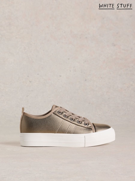 Металлик - White Stuff Pippa Flatform Trainers (F48297) | €64
