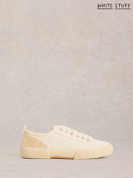 Бежевый - White Stuff Pippa Canvas Lace Up Trainers (F48298) | €49