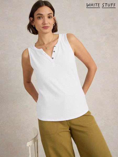 Blanc - White Stuff 100% Cotton Lola Vest (F48303) | € 27