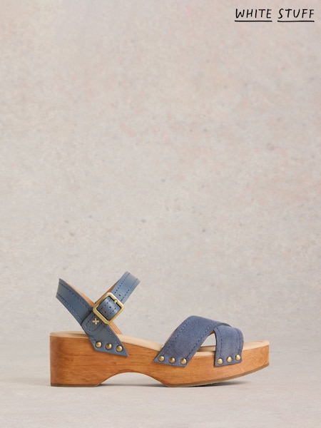 White Stuff Blue Phoebe Low Clogs (F48312) | ₪453