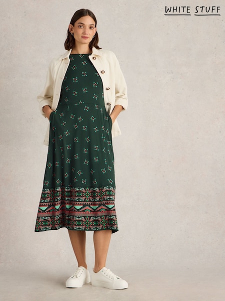 White Stuff Green Millie Jersey Dress (F48317) | €83