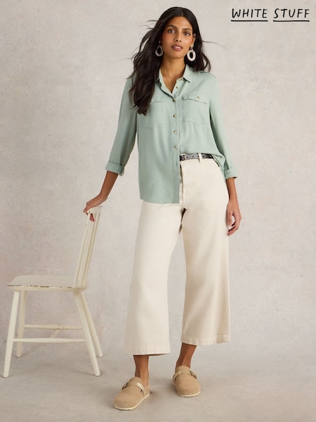 White Stuff Green Misha Utility Shirt (F48321) | €90
