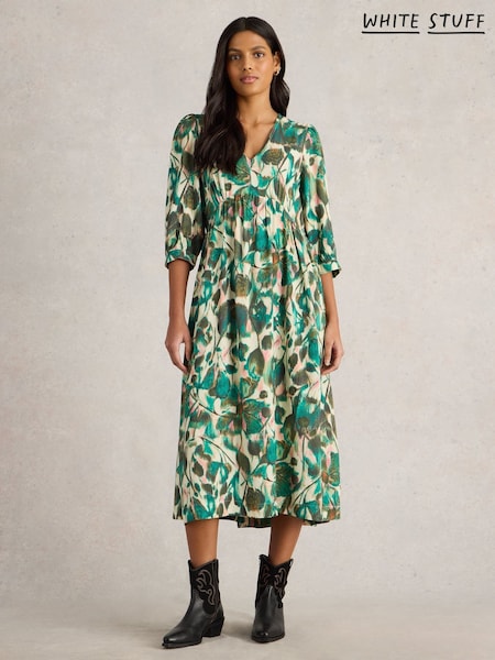 White Stuff Green Lucy Midi Dress (F48325) | €106