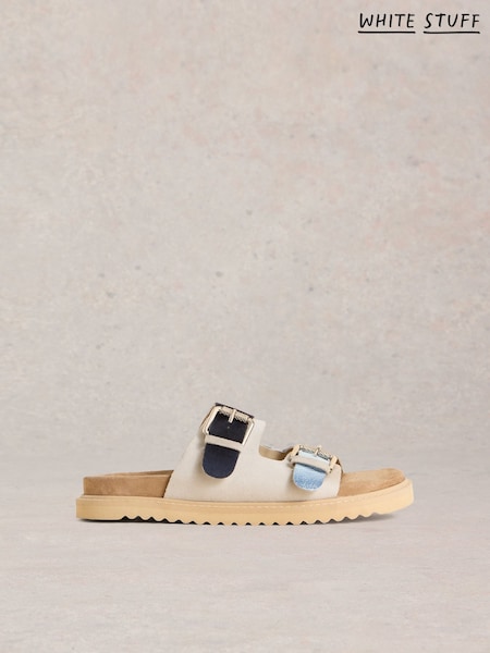 White Stuff Blue Patty Footbed Sandals (F48333) | ₪373