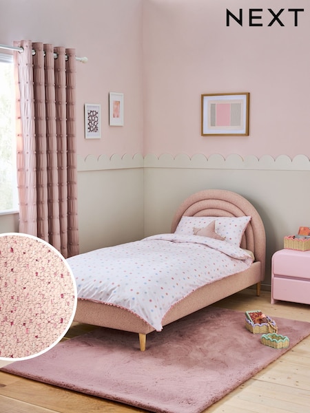 Speckled Weave Pink Kids Rainbow Upholstered Bed (F48540) | €505
