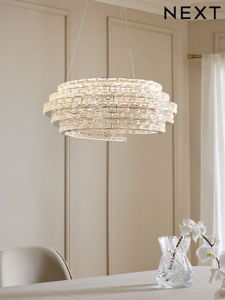 Chrome Monaco Extra Large Chandelier Ceiling Light Fitting (F48632) | €794