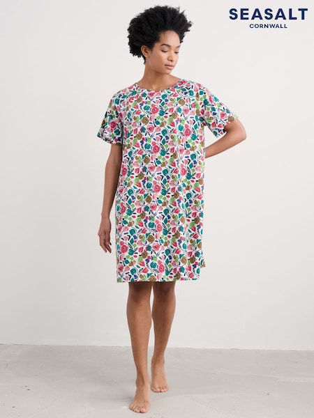 Seasalt Cornwall Black Day Star Jersey Nightdress (F48674) | €73