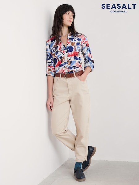 Azul/blanco - Seasalt Cornwall Multi Larissa 100% Cotton Shirt (F48680) | 75 €