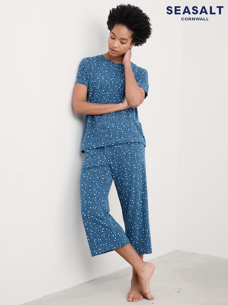 Blau - Seasalt Cornwall Moonlight Jersey Printed Pyjamas (F48702) | 86 €