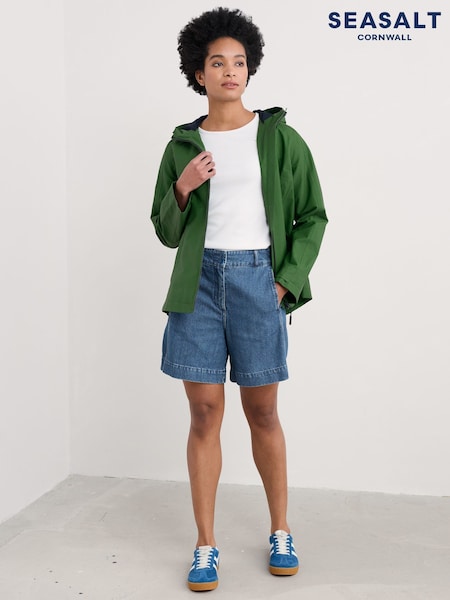 Seasalt Cornwall Green Waterway Waterproof Jacket (F48704) | €158