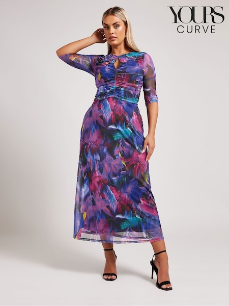 Musta - Yours Curve London Keyhole Mesh Mekko (F48746) | €83
