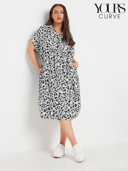 Yours Curve Black Button Through Dress (F48774) | €42