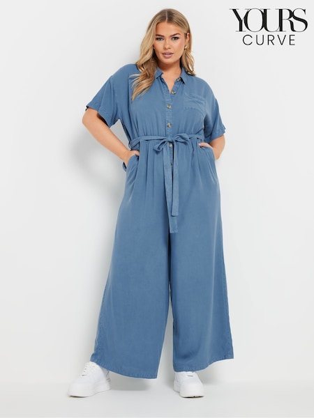 Yours Curve Chambray Wide Leg Jumpsuit (F48782) | 52 €