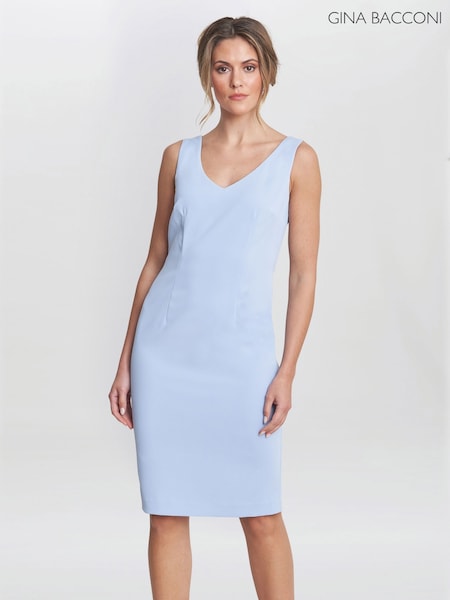 Gina Bacconi Merna Crepe Shift Dress (F48817) | ₪956