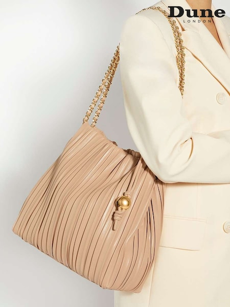 Dune London Pink Dominic Large Pleated Slouch Bag (F48883) | €118