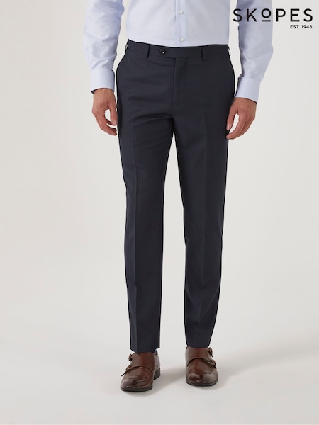 Skopes Blue Tapered Fit Farnham Crease Resistant Suit Trousers (F48891) | $95