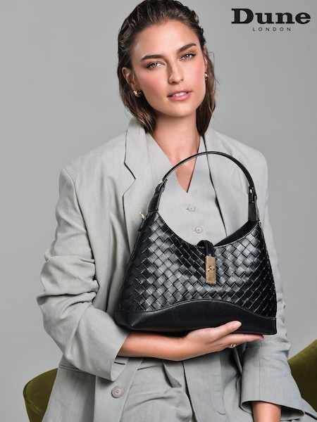 Dune London Black Dorset Medium Turnlock Shoulder Bag (F48899) | €237