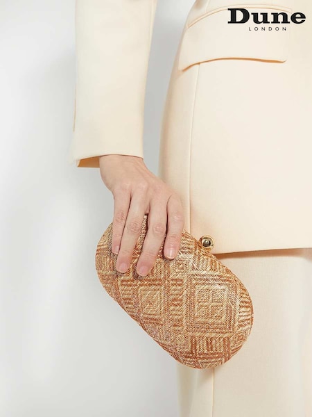 Braun - Dune London Extra Oval Woven Clutch Bag (F48906) | 139 €
