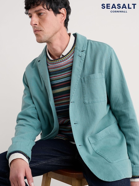 Seasalt Cornwall Blue Mens Tollgate Jacket (F48958) | AED641