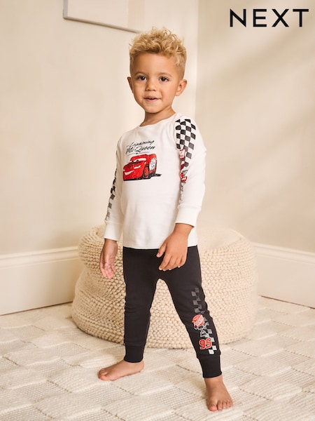 Cream/Black Cars Single License Pyjamas (9mths-8yrs) (F48971) | €20 - €24