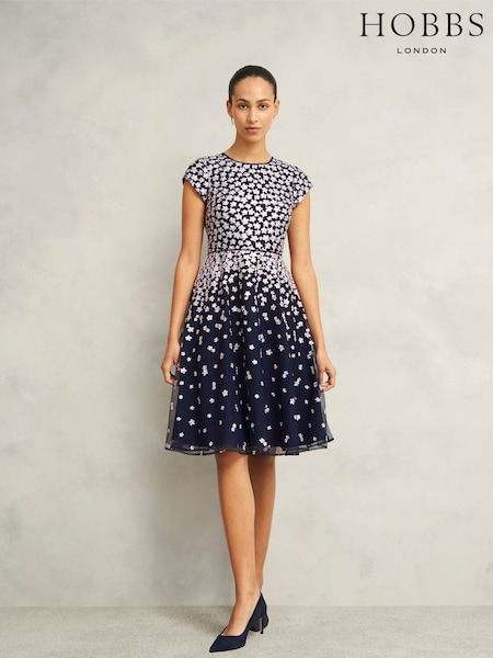 Hobbs Blue Betty Dress (F48979) | ₪1,001