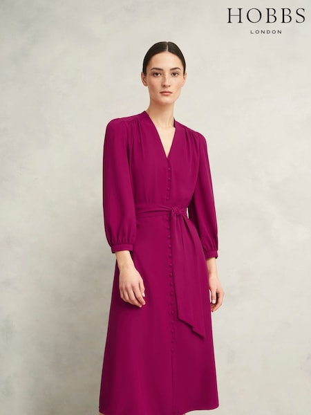 Hobbs Pink Petite Magnolia Dress (F48985) | 787 QAR