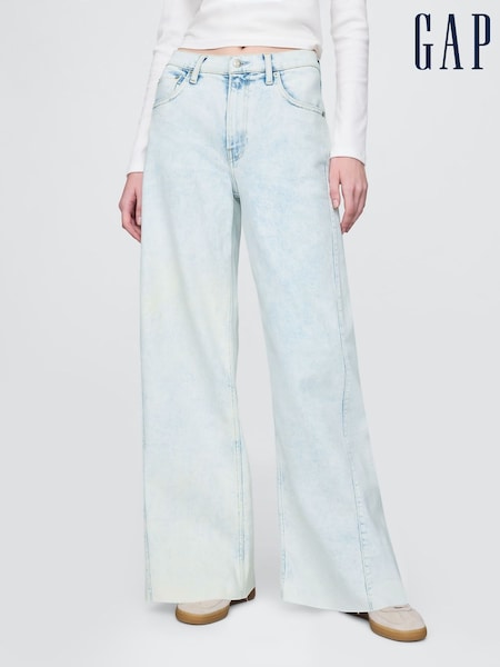 Gap Blue High Waisted Stride Wide-Leg Jeans (F49007) | €72