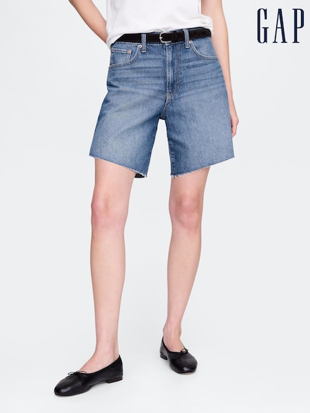 Gap Blue Mid Rise 90s Loose Denim Bermuda Shorts (F49011) | €40
