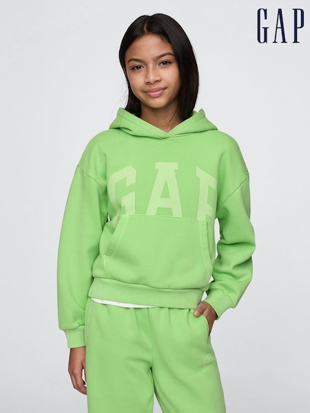 Gap Green Logo Vintage Fleece-Lined Hoodie (4-13yrs) (F49022) | €34