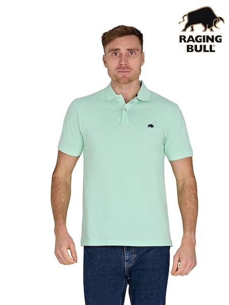 Raging Bull Green Classic 100% Organic Cotton Polo Shirt (F49043) | €79 - €87