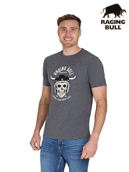 Raging Bull Grey Work Hard Ride Easy T-Shirt (F49054) | €47 - €50
