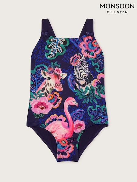 Monsoon Blue Wild Animal Print Swimsuit (F49092) | $33 - $40