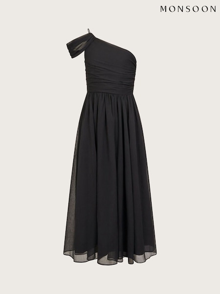Monsoon Black Texas One Shoulder Prom Dress (F49141) | €64 - €71