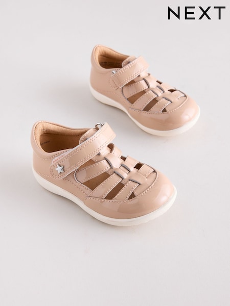 Mocha Brown Standard Fit (F) First Walker Fisherman Shoes (F49154) | AED142