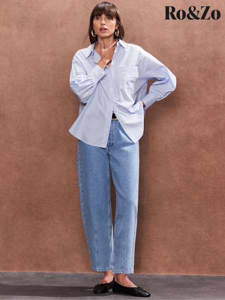 Azul - Ro&Zo Poplin Split Back Shirt (F49174) | 112 €