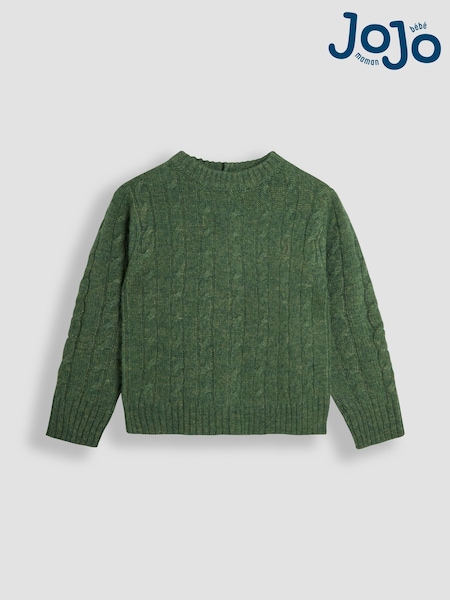 JoJo Maman Bébé Green Classic Cable Jumper (F49201) | AED146 - AED163