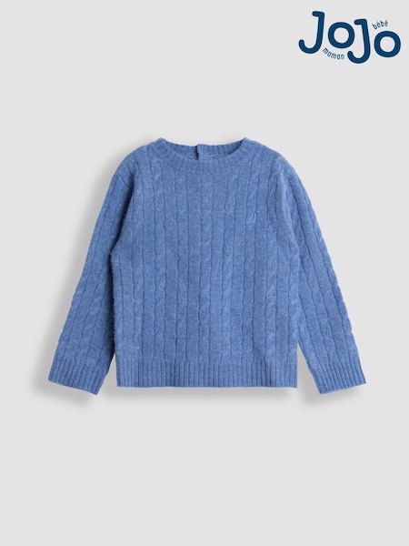 JoJo Maman Bébé Navy Blue Classic Cable Jumper (F49202) | AED146 - AED163