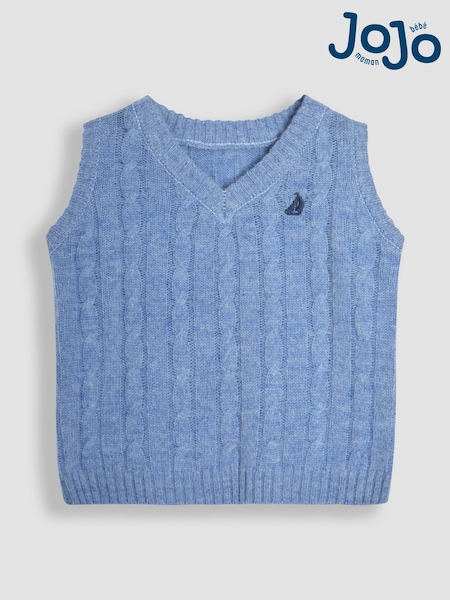 JoJo Maman Bébé Blue Classic Cable Tank Top (F49205) | AED134 - AED151