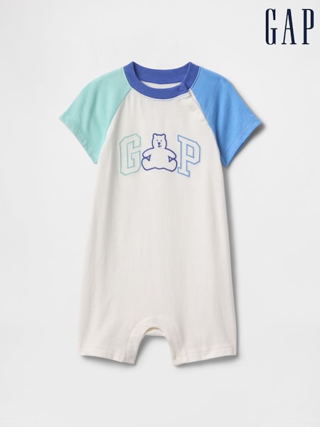 Gap White Logo Romper (Newborn-24mths) (F49293) | €26