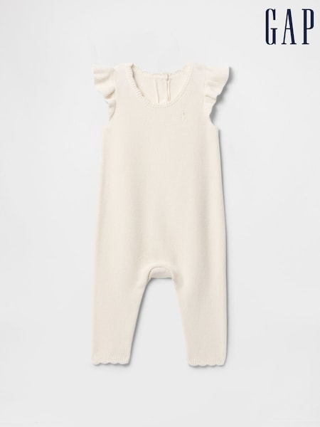 Gap Cream Ruffle Jumper One-Piece (Newborn-24mths) (F49294) | €17