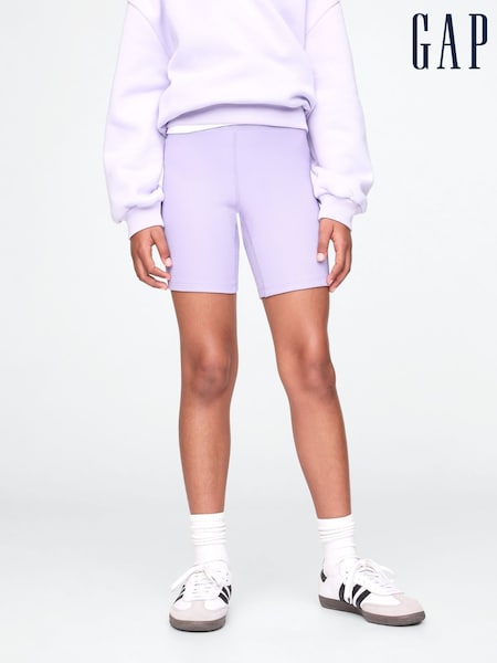 Gap Purple Rib Biker Shorts (4-13yrs) (F49329) | €20