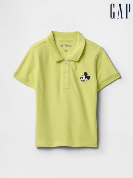 Gap Lime Green Mickey Mouse Disney Pique Polo Shirt (6mths-5yrs) (F49338) | €20