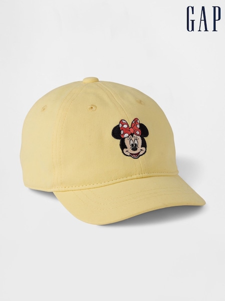 Gap Yellow Minnie Mouse Disney Organic Cotton Baseball Cap (1-5yrs) (F49341) | €20