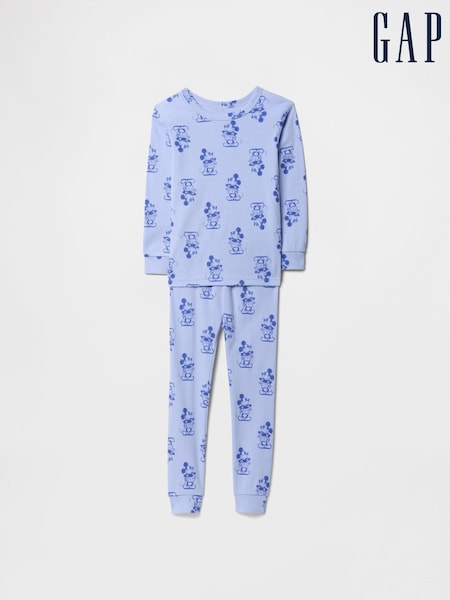 Gap Blue Mickey Mouse Disney Cotton Long Pyjamas (6mths-5yrs) (F49343) | €33