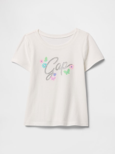 Gap White Short Sleeve Crew Neck Graphic T-Shirt (6mths-5yrs) (F49408) | kr143
