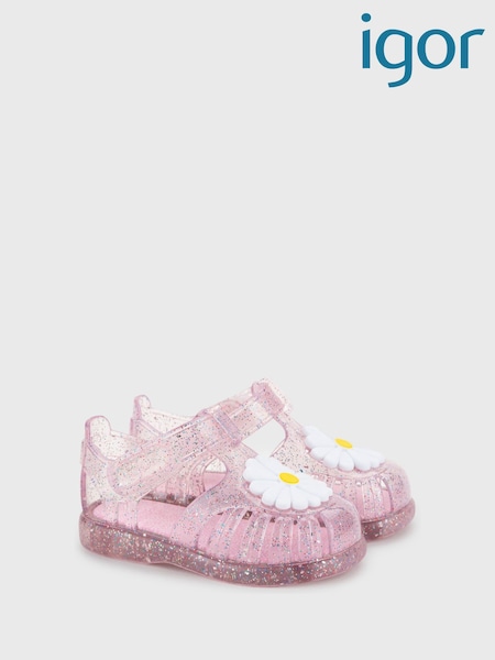 وردي - Igor Gloss Flor Glitter Sandals (F49494) | ‏140 د.إ.‏