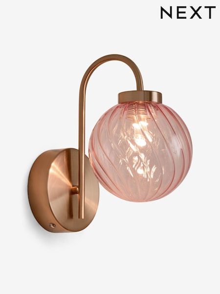 Pink Freya Rechargeable Wireless Wall Light (F49641) | €59